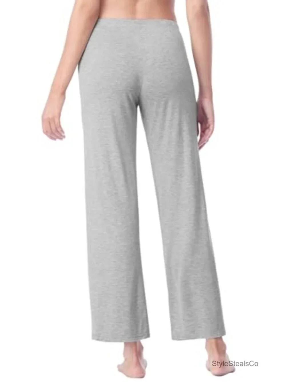 Women's Drawstring Pajama Pants Wide Leg Lounge Sleep Bottoms with Pockets 2